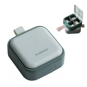 Portable Pill Case Travel Medicine Organizer Small Container Box Holder Green US - Picture 1 of 8