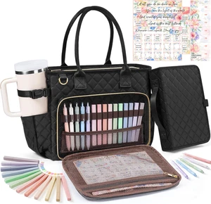 Large Bible Bag with Bible Cover Case for Women, Quilted Church Tote Bag Bible C - Picture 1 of 12