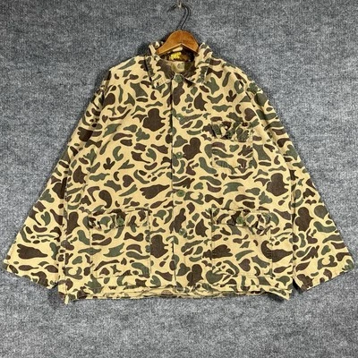 Camisa Chaqueta De Colección Años 70 Calibre Pato Camuflada Para Hombres Grande Caza Algodón Piel de Rana Foto 1 de 4