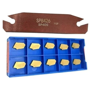 SPB264 26mm Trennung Nutmesser Halter mit 10 SP400 GTN4 Hartmetalleinsätzen - Picture 1 of 9