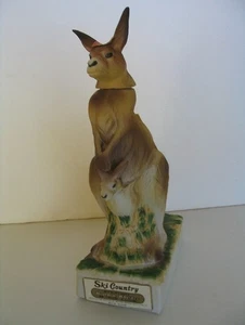 Australian Kangaroo with Baby Joey in Pouch Ski Country mini Decanter 1974 Foss - Picture 1 of 7