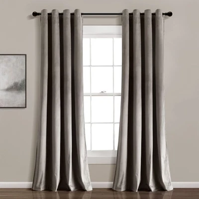 Prima Velvet Solid 100% Lined Blackout Grommet Window Curtain Panel (Single P... - Image 1 of 4