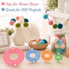4 Size Pom Pom Maker Set Fluff Ball Weaver Tool Kit for Knitting Yarn Crafts