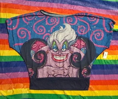 Camisa Oficial Disneyworld Mujer Sirenita Úrsula Nueva con Etiquetas Flotsam Jetsam 3X Foto 1 de 4