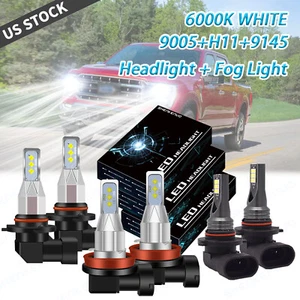 For Lexus IS250 IS350 2006-2010 6pcs 6000K Bulbs LED Headlights + Fog Light KIT - Picture 1 of 12