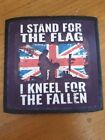 Kneel For The Fallen Lest We Forget Military Veteran Biker Sew Iron On Patch