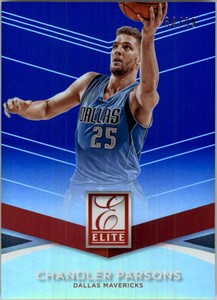 2014-15 Elite Blue Dallas Mavericks Basketball Card #61 Chandler Parsons /99
