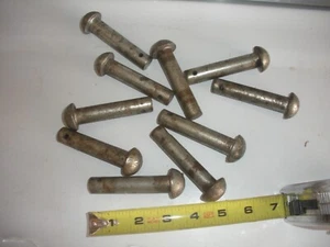 Qty - 10 Clevis Pin GR-5 Steel Hot Dip Galvanized 5/8"  x  3" - Picture 1 of 5