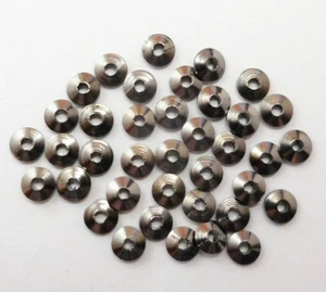 120 PCS 5MM SMALL RONDELL BEAD BLACK GOLD PLATED NECKLACE MAKING 1017 - Picture 1 of 3