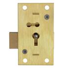 AS6538 - ASEC 51 2 & 4 Lever Straight Cupboard Lock - 4 Lever 64mm SB KD Visi