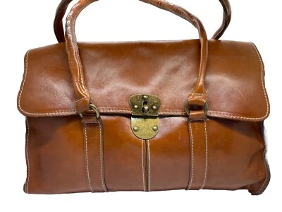 Patricia Nash Vienna Satchel  Rich Heritage Brown Leather Shoulder Bag 14x11x4.5 - Image 1 of 4