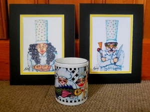 Impresiones de Mr. & Mrs Chef, firmadas y enmarañadas, Jamie Hayes, GRATIS 11 oz. Taza de chef 5 estrellas - Imagen 1 de 5