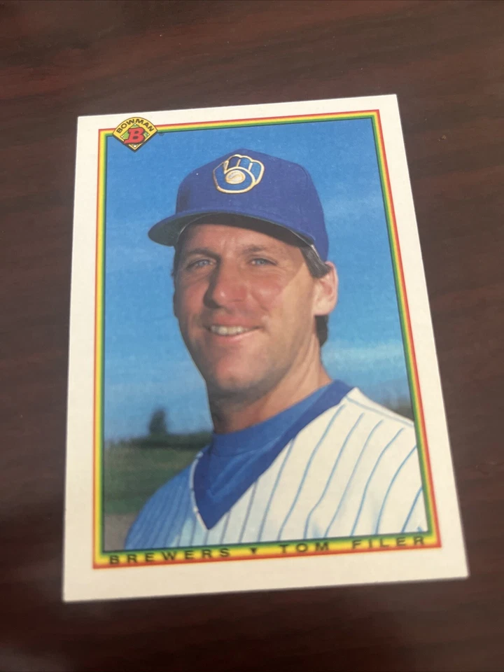 1990 Bowman Tom Filer #385 Milwaukee Brewers  - Image 1 of 1