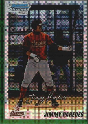 2010 Bowman Chrome Prospects Green X-Fractors #BCP138 Jimmy Paredes RC Card - Image 1 of 2