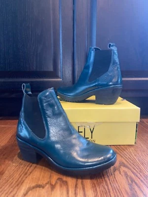 Fly London Black Ankle Boots Columbia  Size 39 New In box US 8 - Image 1 of 3