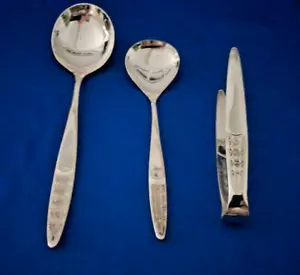 WMF Rio Besteck Sahnelöffel, Zuckerlöffel, Zuckerzange 90er Art. 1022/10.23 - Picture 1 of 3