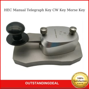 HEC Manual Telegraph Key CW Key Stainless Steel Morse Key for HAM Radio Users SZ - Zdjęcie 1 z 7