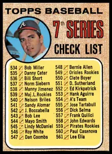 1968 Topps #518b 7th Series Checklist 534-598 (Clete Boyer) Near Mint or Better - Picture 1 of 2