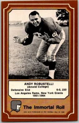 1975 Fleer The Immortal Roll Football #NNO Andy Robustelli V45985 - Image 1 of 2