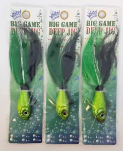 (LOT OF 3) WAHOO 3OZ BIG GAME DEEP JIGS (WAH-SWBGJ36-A-2) - Picture 1 of 1