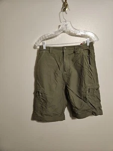 REI Shorts Youth Boys Cargo Canvas Camp Hiking Outdoor Green Size XL 16-18 - Picture 1 of 10