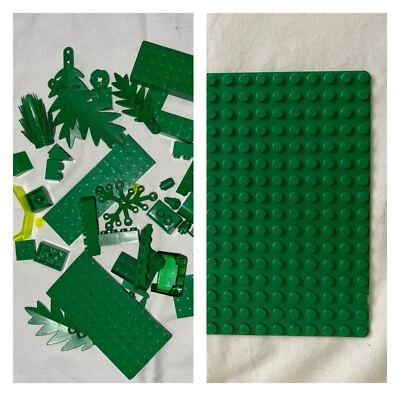 Lego Building Bricks 4 Ounces Lot Translucent Green 5”x5” Base Specialty - Image 1 of 4
