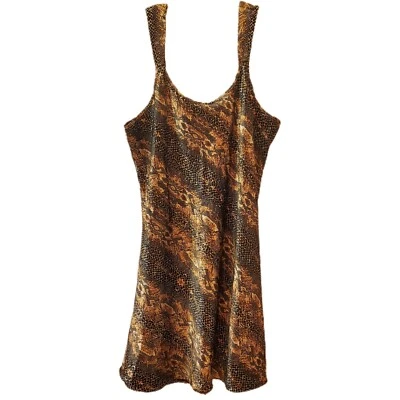 Sexy vestido sin mangas de camisón de satén Winlar para mujer sedoso con estampado de pitón talla 2X  Foto 1 de 4