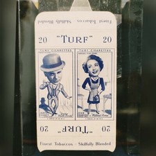 ⭐ 1949 Carreras Turf Film Stars James Cagney Joan Crawford Uncut Panel 