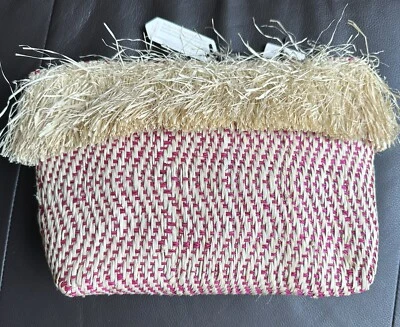 Anthropologie KAYU Rafia Fringe Clutch - Image 1 of 4