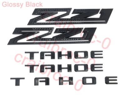 Kit de placa de identificación negra brillante letras insignia para Chevrolet Tahoe Z71 GM 2021 NUEVO Foto 1 de 4