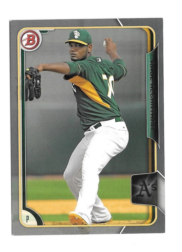 2015 Bowman Baseball RAUL ALCANTARA  Silver Paper Prospect /499 ATHLETICS #BP146 - Image 1 of 1