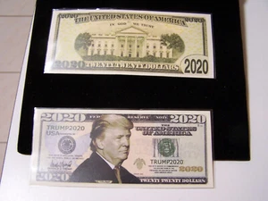 FIVE ( 5 ) DONALD TRUMP  2020  DOLLAR BILL NEW IN PLASTIC WRAP MINT CONDITION - Picture 1 of 2