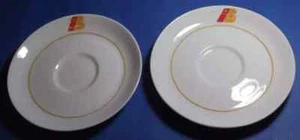 2xIBERIA Airways Business Class Té Café Porcelana Platillo por SANTA CLARA ESPAÑA - Imagen 1 de 9