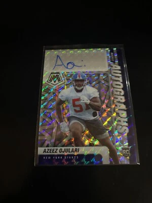 Azeez Ojulari 2021 Mosaic Autographs Silver Mosaic Prizm RC Giants - Image 1 of 2
