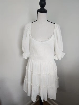 Dress B. Smart Womens Elbow Sleeve Fit + Flare Dress size 15 (XL) white - Image 1 of 4