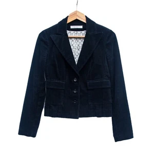 Giacca blazer Susana Monaco velluto a coste donna 4 nero tasche anteriori spacchi posteriori - Foto 1 di 8
