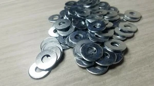 88 Flat Washers 1/4" USS Zinc Plated Steel - Picture 1 of 2