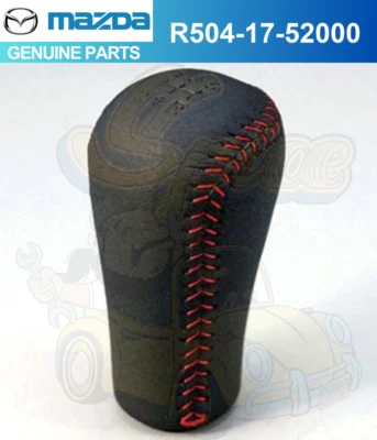 Perilla de cambio de palanca de cambios MAZDA RX-7 FD3S SPIRIT R genuina cuero puntada roja Foto 1 de 3