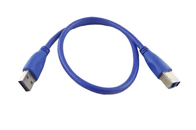 1x USB 3.0 Type A Male Plug To B Male Printer Scanner Data Wire Cord Cable 1.5ft - Image 1 of 4