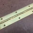 1 Solid Brass Continuous Piano Hinge, 55" Long, w/Screw Holes
