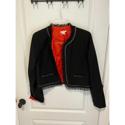 Dylan & Rose Chaqueta Negra Forro Rojo Talla 10 Foto 1 de 4