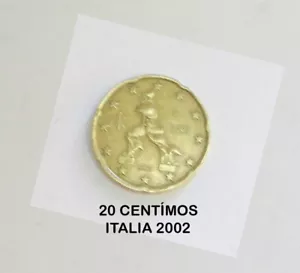 20LTIMES EURO ITALY MAC 2002 RARE COIN EXCELLENT CONDITION - Picture 1 of 2