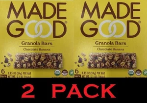 MADE GOOD CHOCOLATE BANANA ORGANIC Granola Bars 5.1 oz - 2 PACK - Picture 1 of 5