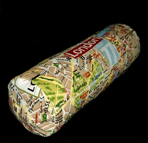 LL324g hellbraun beige schwarz London hochwertige Baumwolle Canvas Polster Kissenbezug - Bild 1 von 6