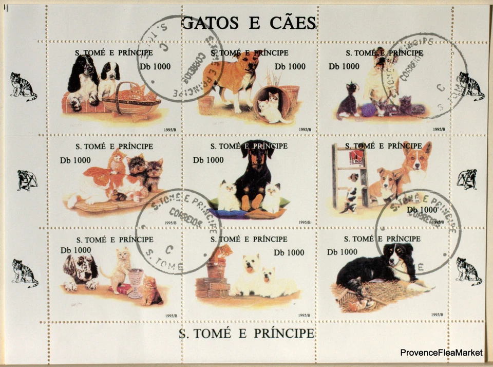Sao Tomé-et-Principe   Bloc feuillet  sur les CHIENS , Canidé   14M1 - Photo 1/1
