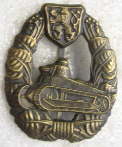 Czechoslovakia Army Badge TANK CORPS, pre ww2 - Picture 1 of 2
