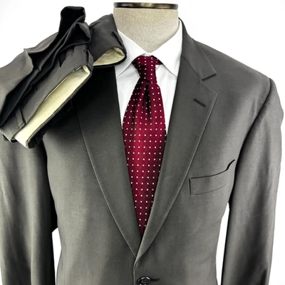 Givenchy Monsieur Mens Suit 44L Dark Green Two Button 100% Wool 38x31 Pants - Image 1 of 4