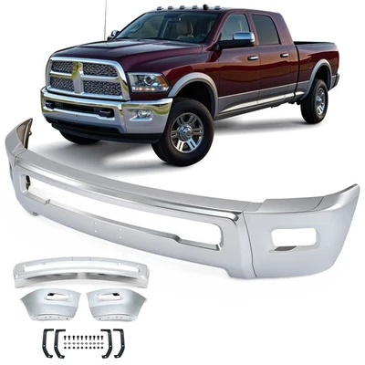 Chrome Front Bumper Face Fit 10-18 RAM 2500 3500 w Fog Light Holes Split Style Foto 1 de 4