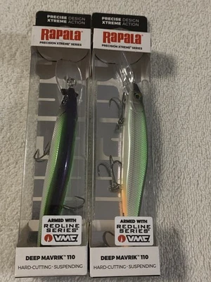 (LOT OF 2) RAPALA PRECISION EXTREME. DEEP MAVRIK  110 SUSPENDING OZARK DELIGHT - Image 1 of 3