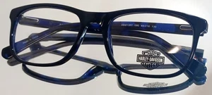 Anteojos originales Harley-Davidson HD0135T 090 NEGRO/AZUL nuevo plástico 49-16-130 - Imagen 1 de 13
